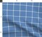 Minimal Check Simple Plaid Cornflower Blue Grid Windowpane Custom Printed Fabric by Spoonflower Various Fabrics by the Yard or Fat Quarter
